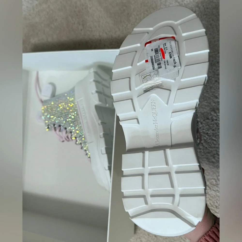 Alexander McQUEEN Tread Slick Crystal Embellished High Top Sneaker